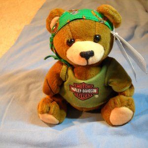 VINTAGE 1998 Harley Davidson MANIFOLD MAX bear 6" with TAG